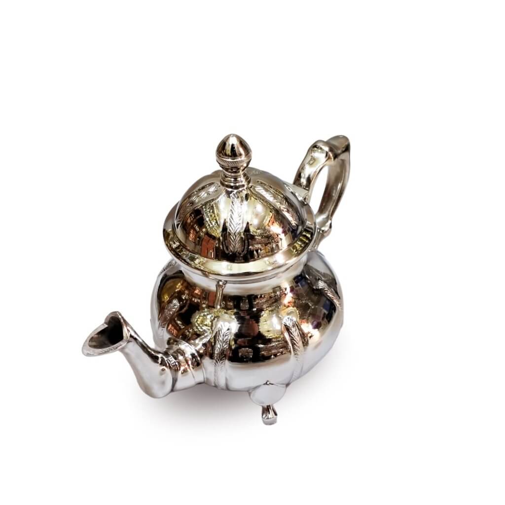 Hand-Engraved Silver Teapot with Wheat Leaf Design – 3 Size Options image 9