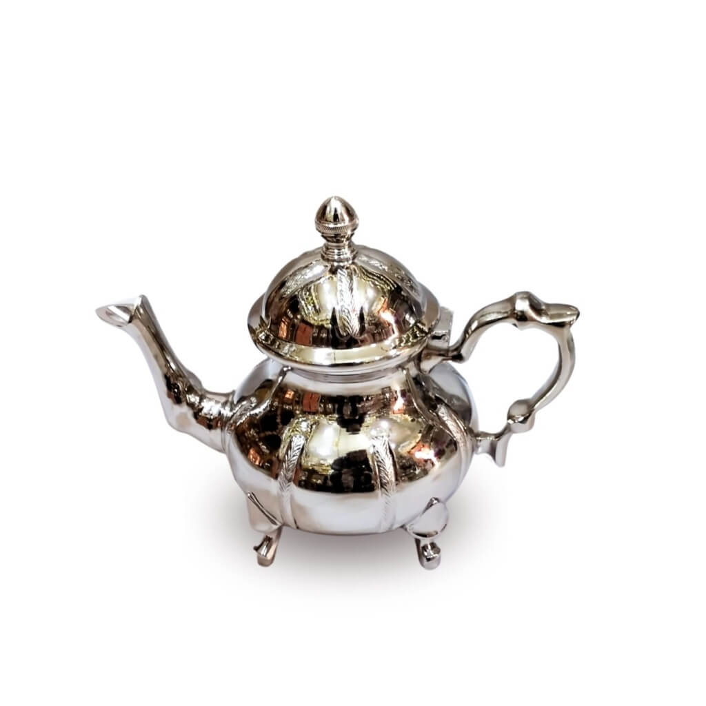 Hand-Engraved Silver Teapot with Wheat Leaf Design – 3 Size Options image 11