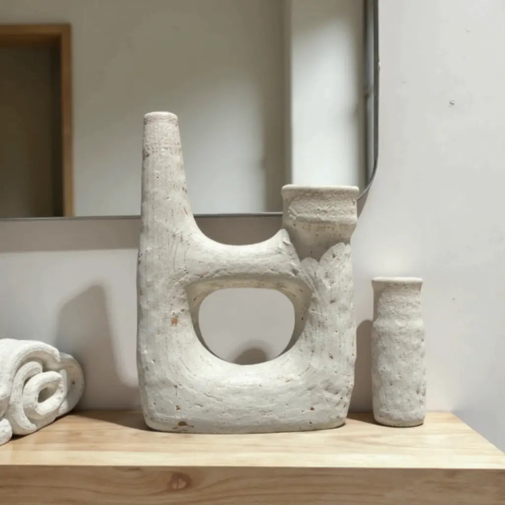 Tamegroute Ceramic Candle Holders 30cm – Sculptural Statement Piece image 2