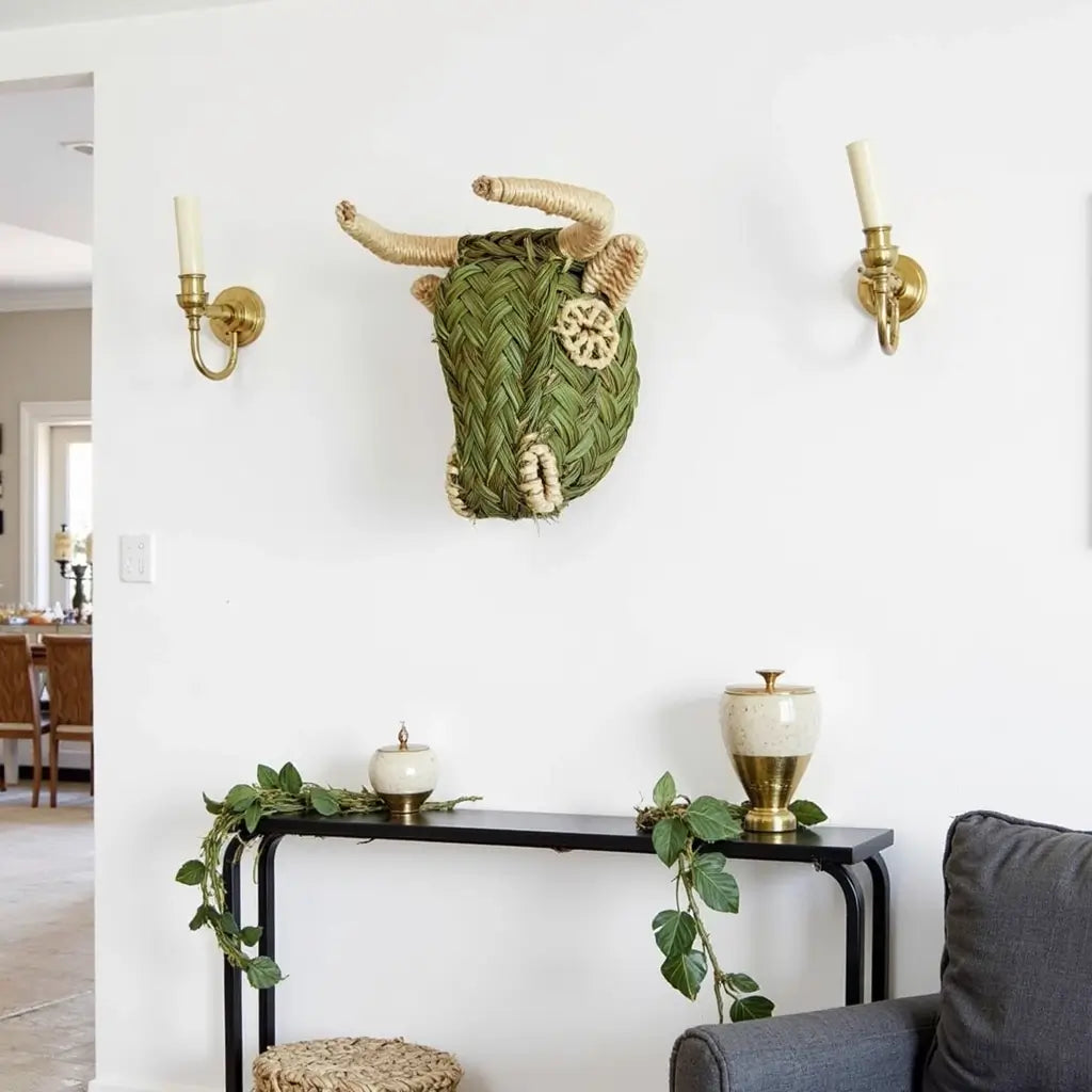 Woven Straw Bull Head image 8