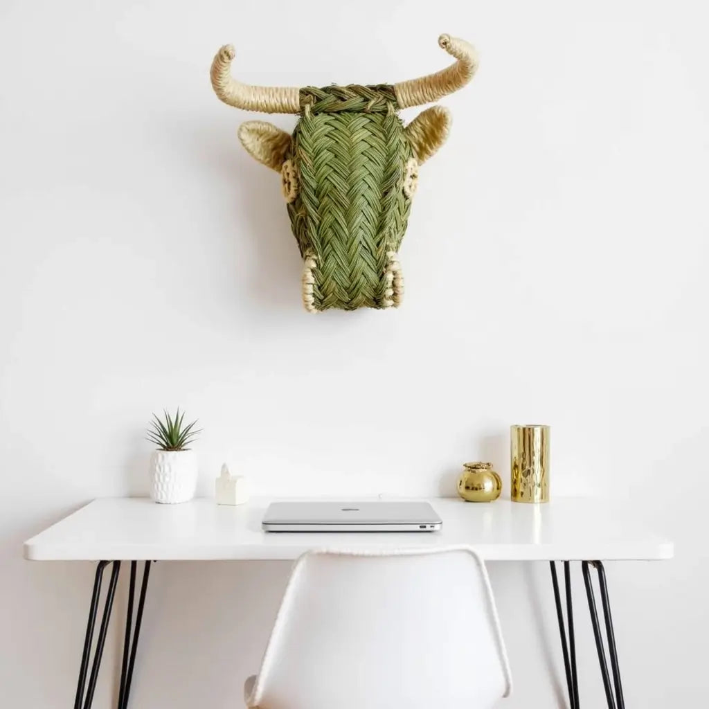 Woven Straw Bull Head image 5