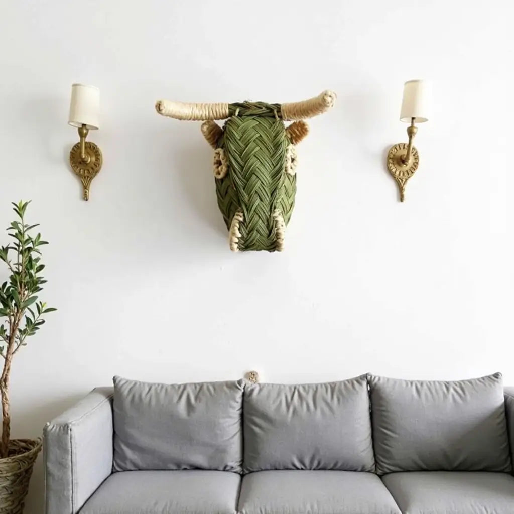 Woven Straw Bull Head image 7