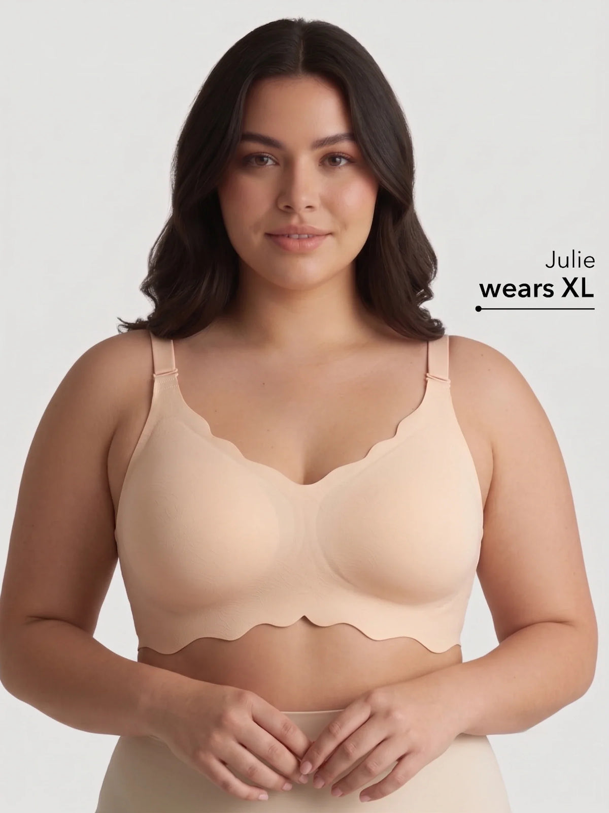 Scalloped Push-Up Wireless Jelly Bra
