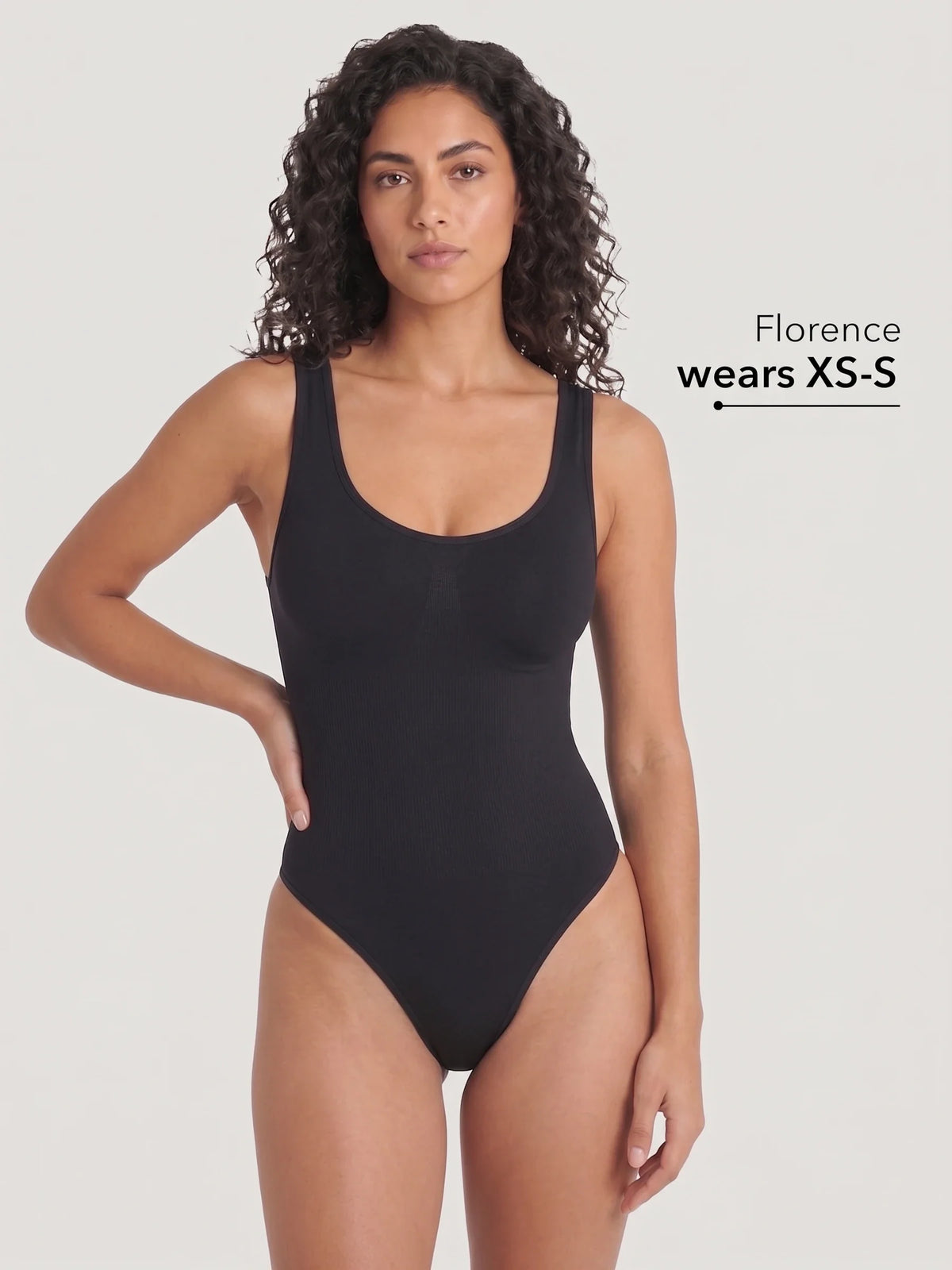 Scoop Neck Bodysuit Shaping Thong