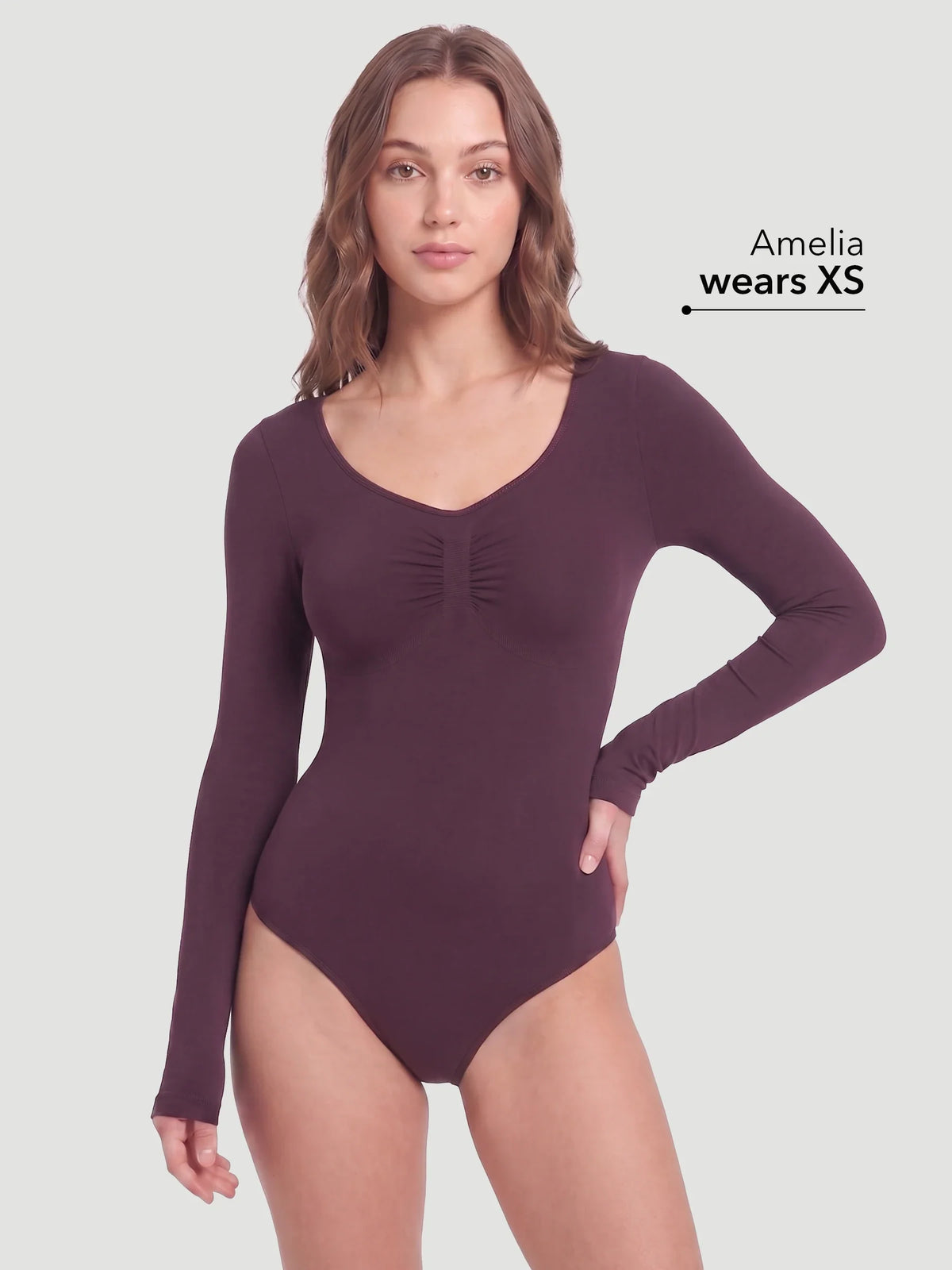 Long Sleeve Sculpt Brief Shapewear Bodysuit