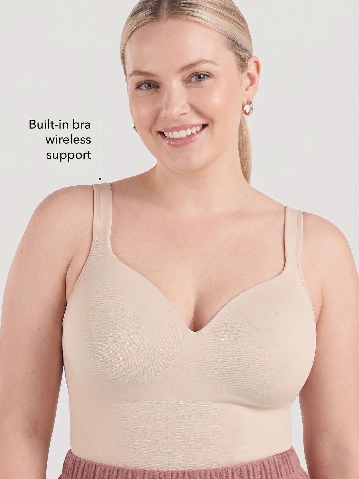 2-Pack Ultimate Comfort Built-In Bra Shaper Cami