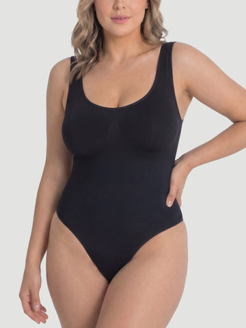 Scoop Neck Bodysuit Shaping Thong