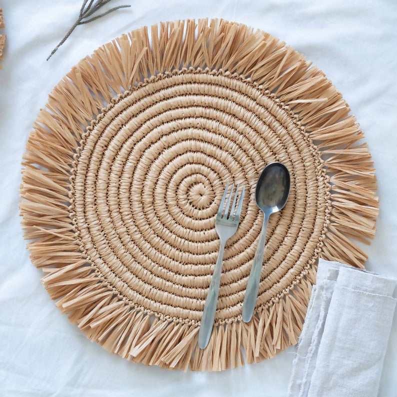 Round Raffia Placemats