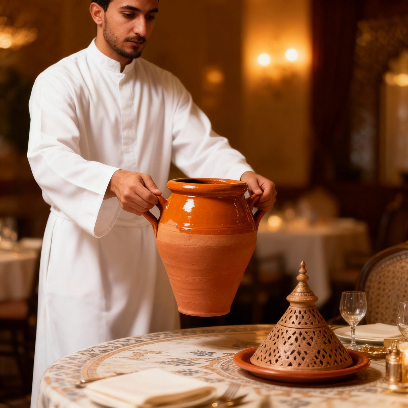 Authentic Moroccan Tangia Pot – Handmade Terracotta Clay Cooking Vessel image 2