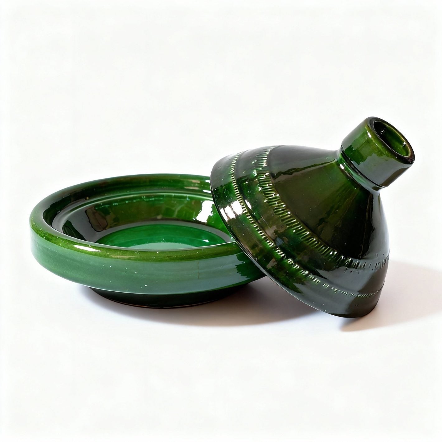 Authentic Green Ceramic Tagine Pot For Cooking – Handcrafted Clay Cookware image 6