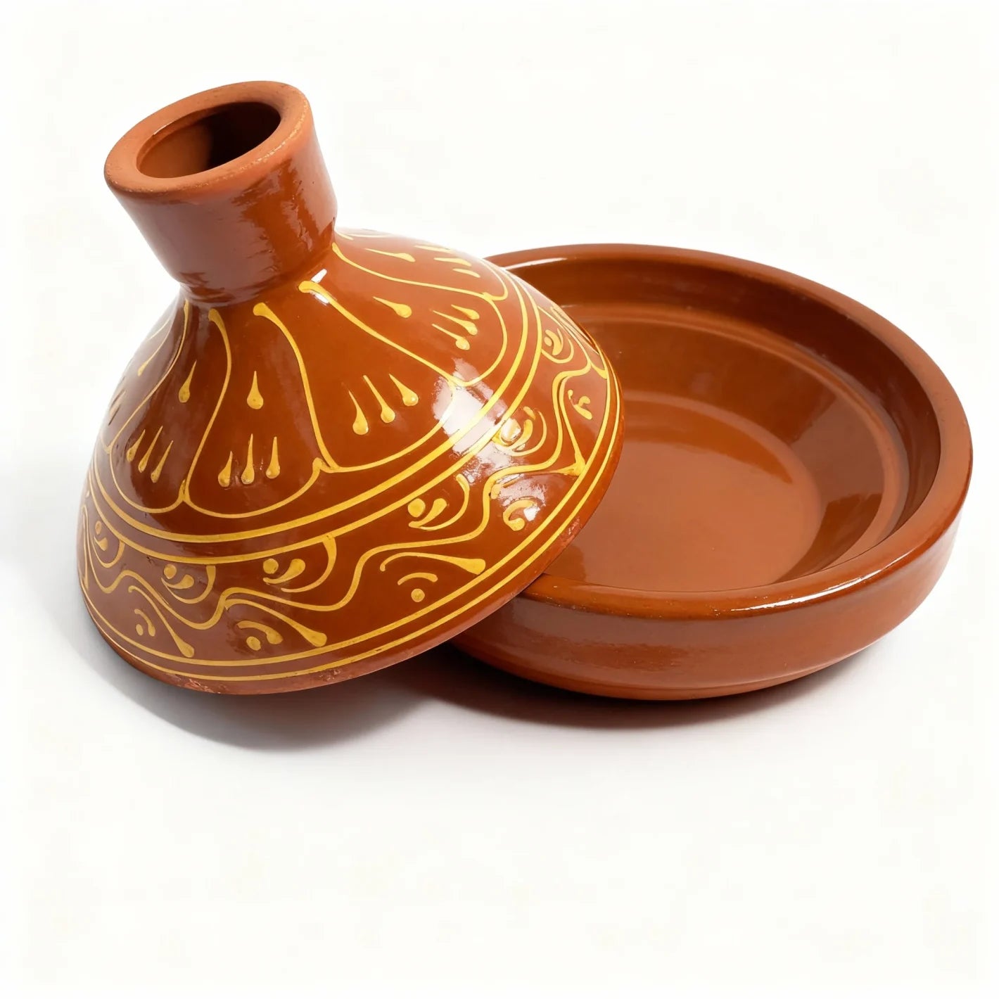 Authentic Terracotta Tagine Pot – 30cm Hand-Painted Ceramic Clay Cookware image 11