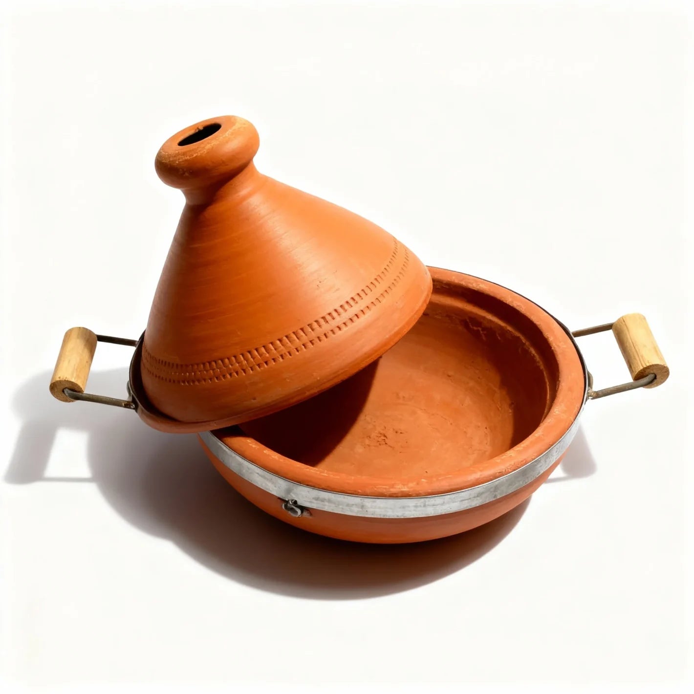 Authentic 30cm Terracotta Tagine Pot with Handles – Traditional Cooking Vessel image 7