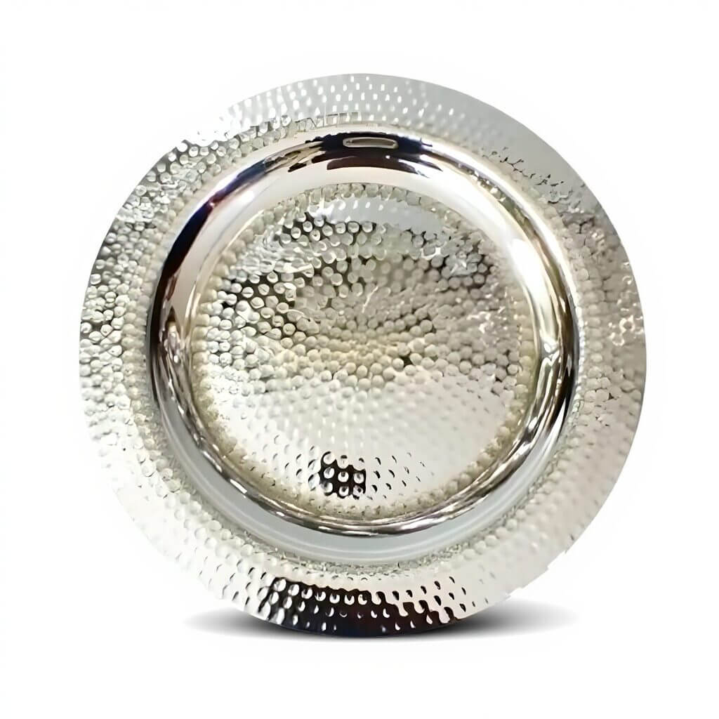 Hand Hammered Silver Decorative Tray – Traditional Craftsmanship image