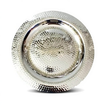 Hand Hammered Silver Decorative Tray – Traditional Craftsmanship image