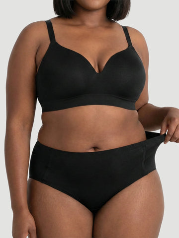 High Waist Seamless Bonded Brief Underwear