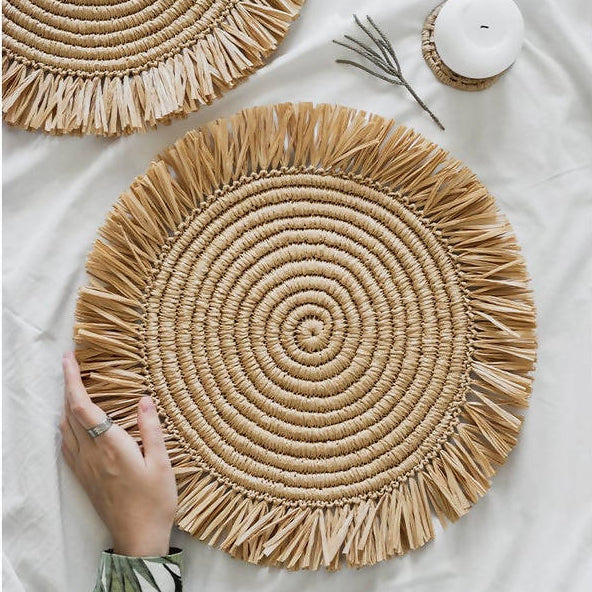 Round Raffia Placemats